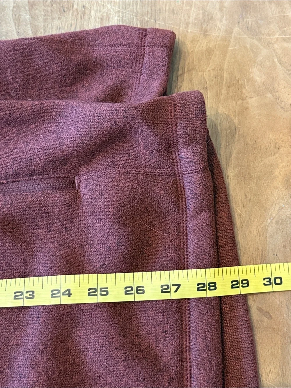 The North Face Men's Zip-Up Knit & Fleece Jacket Heathered Burgundy Athleisure